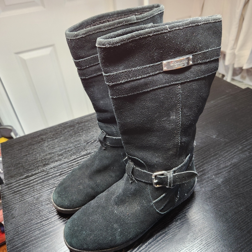 💐 Coach Tallulah Black Suede Boots